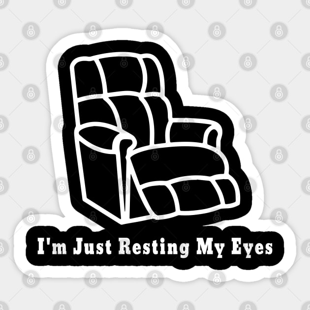 I'm Just Resting My Eyes Funny Vintage Dad Grandpa Gifts Sticker by ZimBom Designer